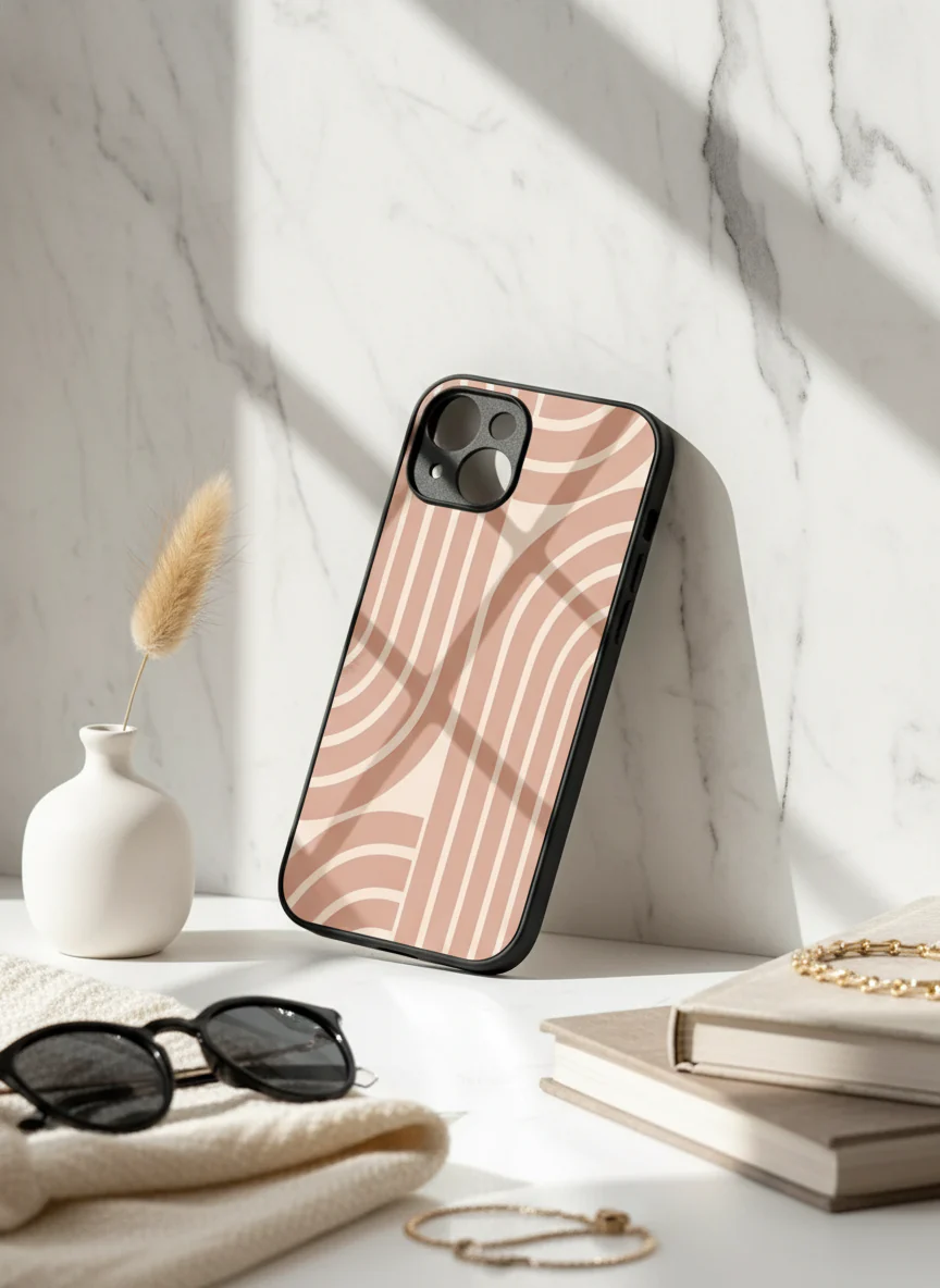 Abstract Arc Premium Glass Back Cover For iPhone 11-17 Models - Image 10