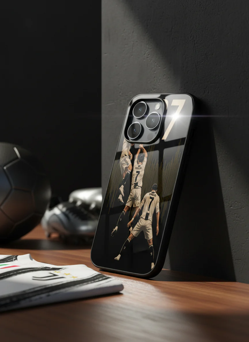 AIR CR7 Premium Glass Back Cover For iPhone 11-17 Models - Image 3