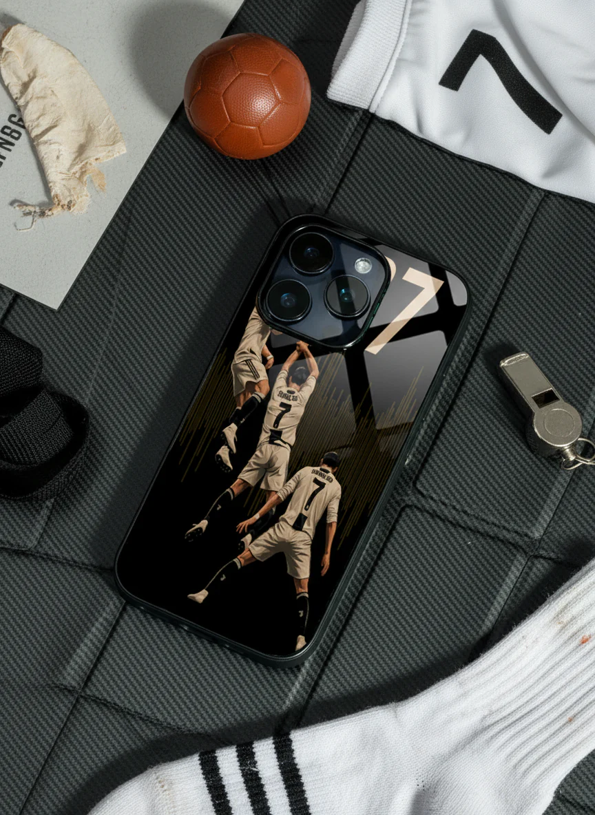 AIR CR7 Premium Glass Back Cover For iPhone 11-17 Models - Image 4