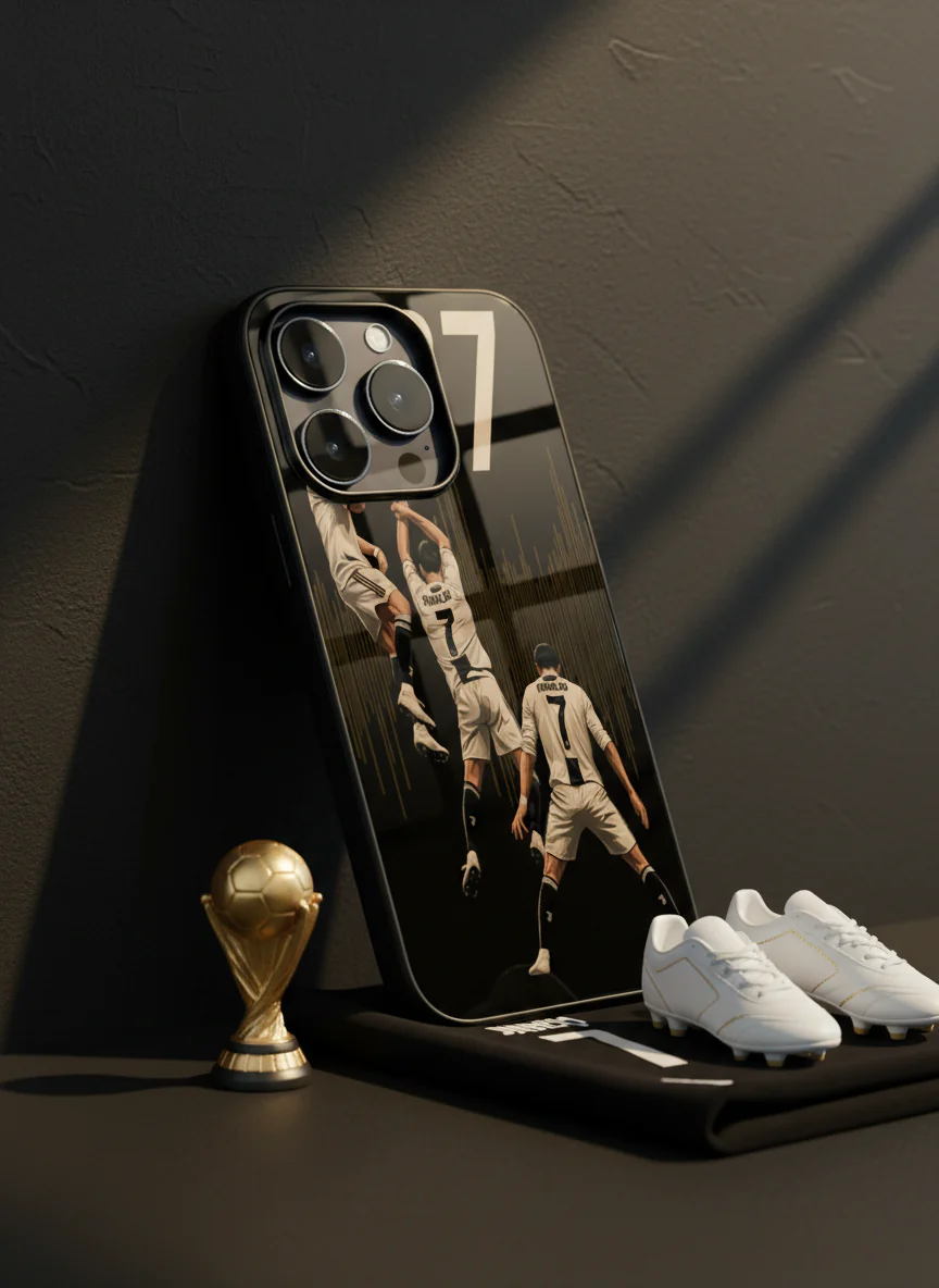 AIR CR7 Premium Glass Back Cover For iPhone 11-17 Models - Image 5