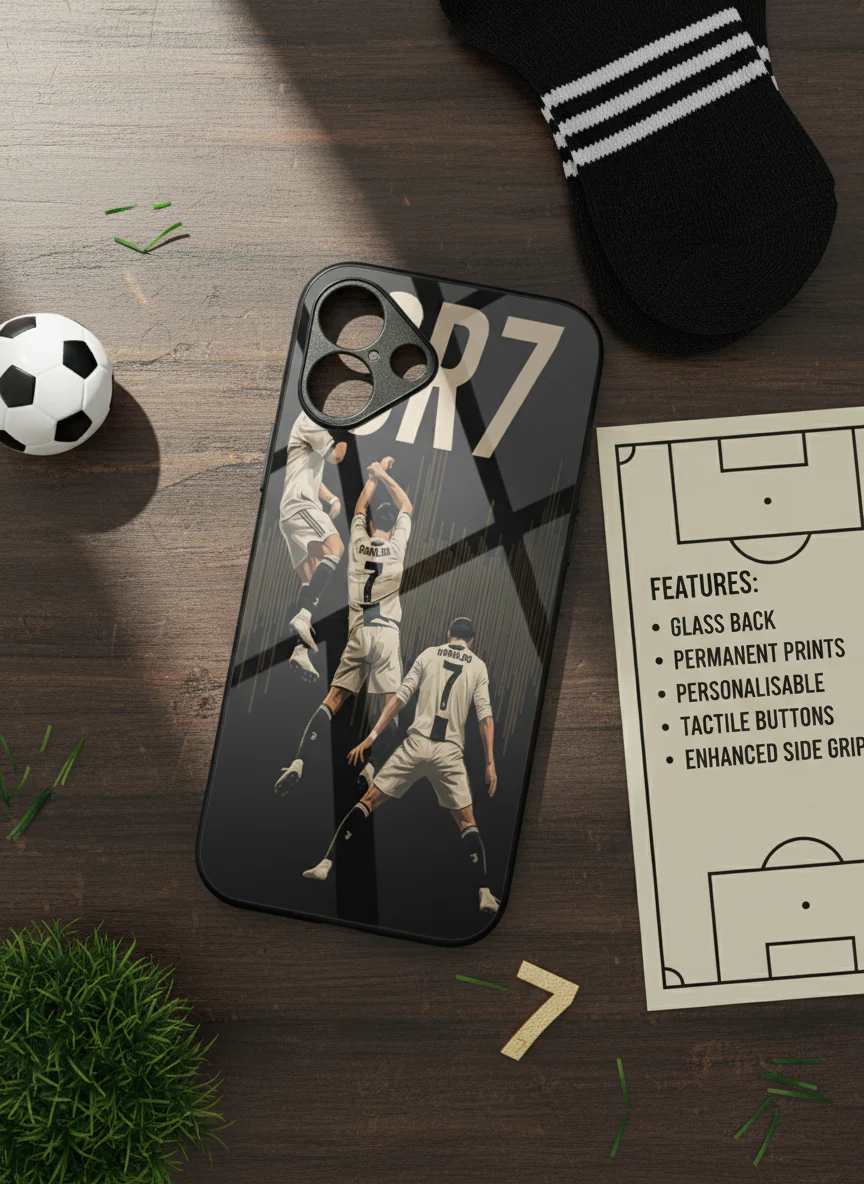 AIR CR7 Premium Glass Back Cover For iPhone 11-17 Models - Image 6