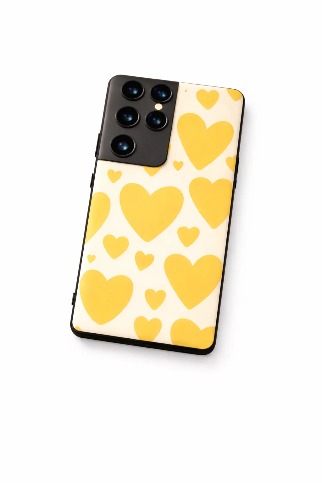 All Yellow Premium Glass Back Cover For Galaxy S, A, M & F Series - Image 3