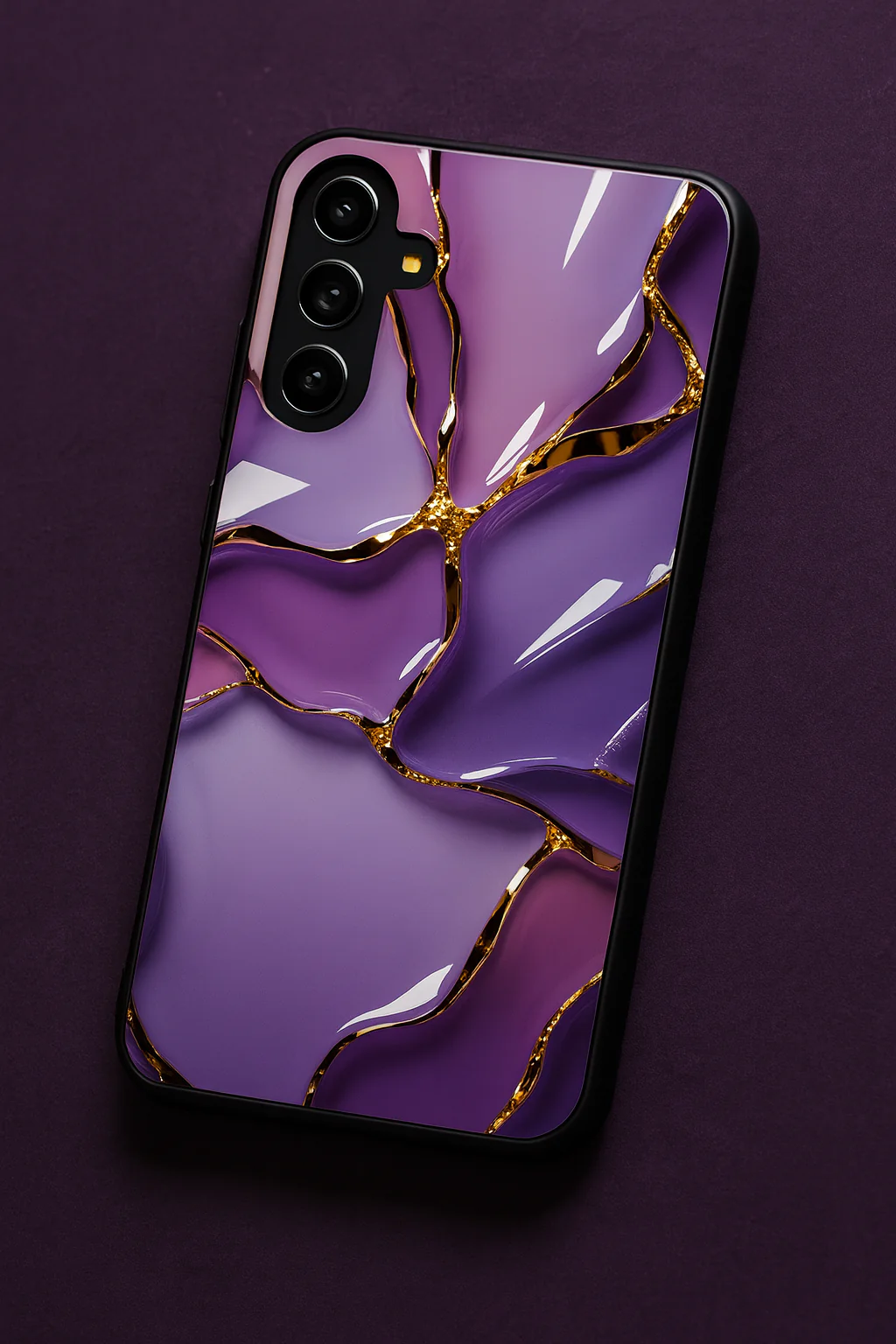 Amethyst Glaze Premium Glass Back Cover For Galaxy S, A, M & F Series - Image 5