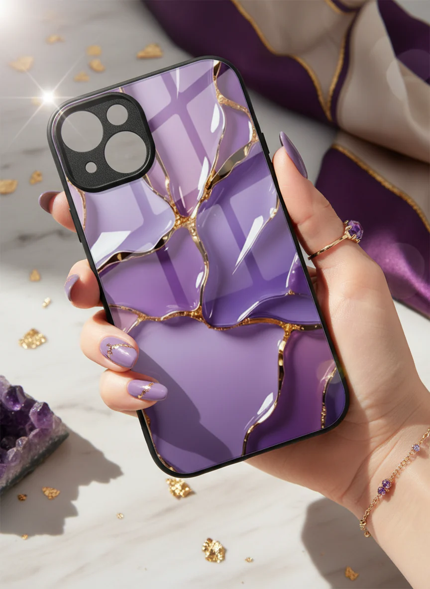 Amethyst Glaze Premium Glass Back Cover For iPhone 11-17 Models - Image 10