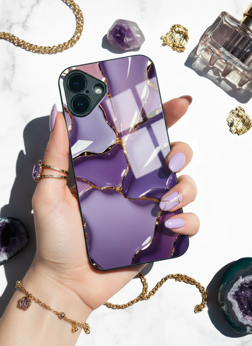 Amethyst Glaze Premium Glass Back Cover For iPhone 11-17 Models - Image 3