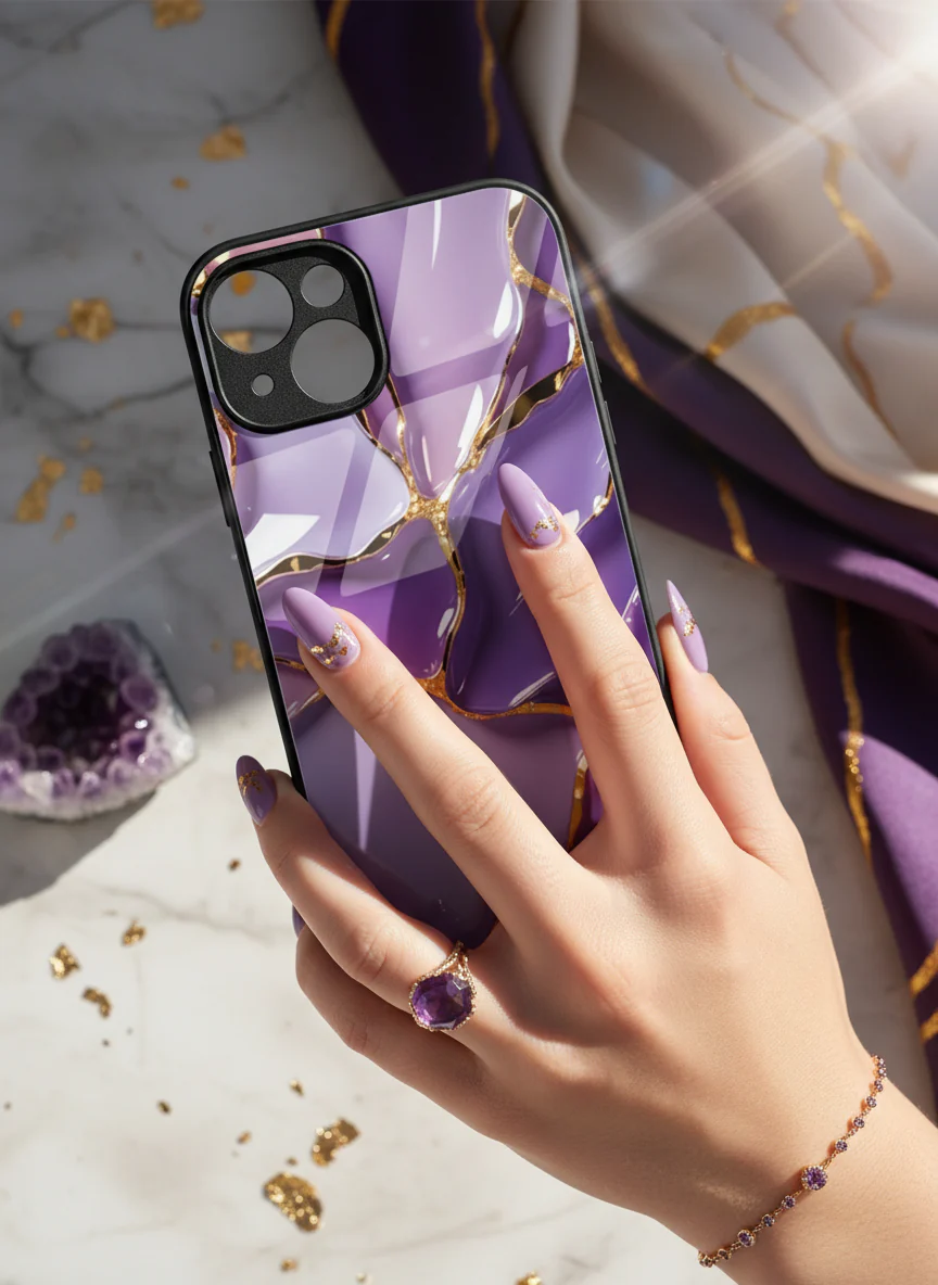 Amethyst Glaze Premium Glass Back Cover For iPhone 11-17 Models - Image 7