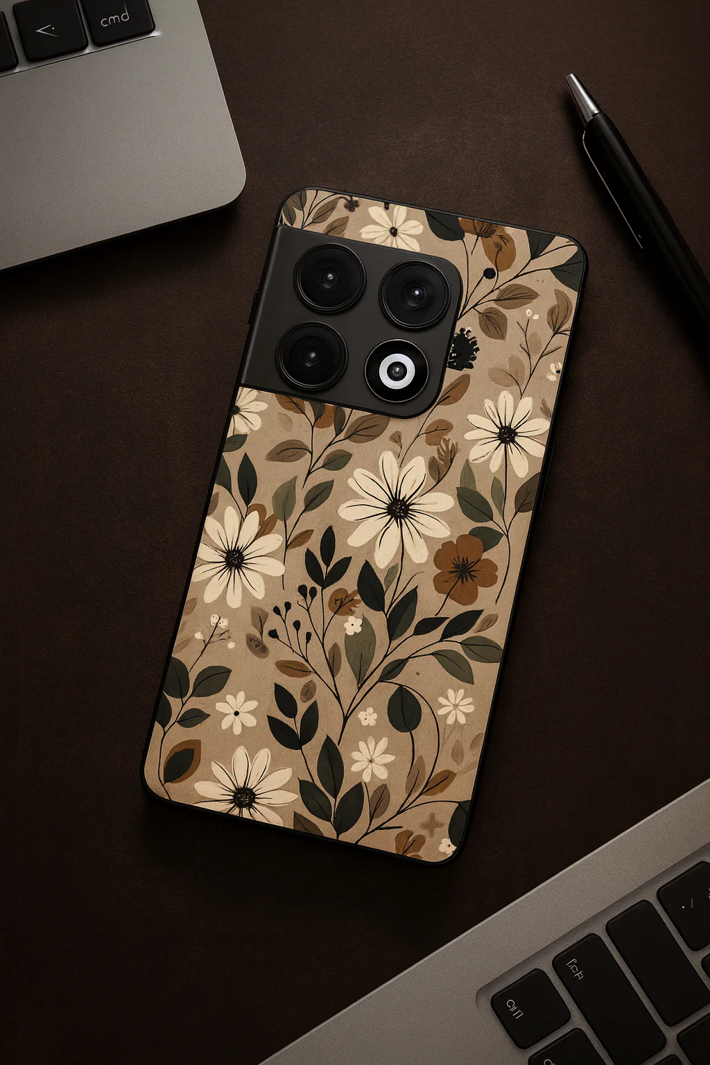 Autumn Bloom Premium Glass Back Cover For One Plus 13, 12, 11, 10, Nord Series - Image 5