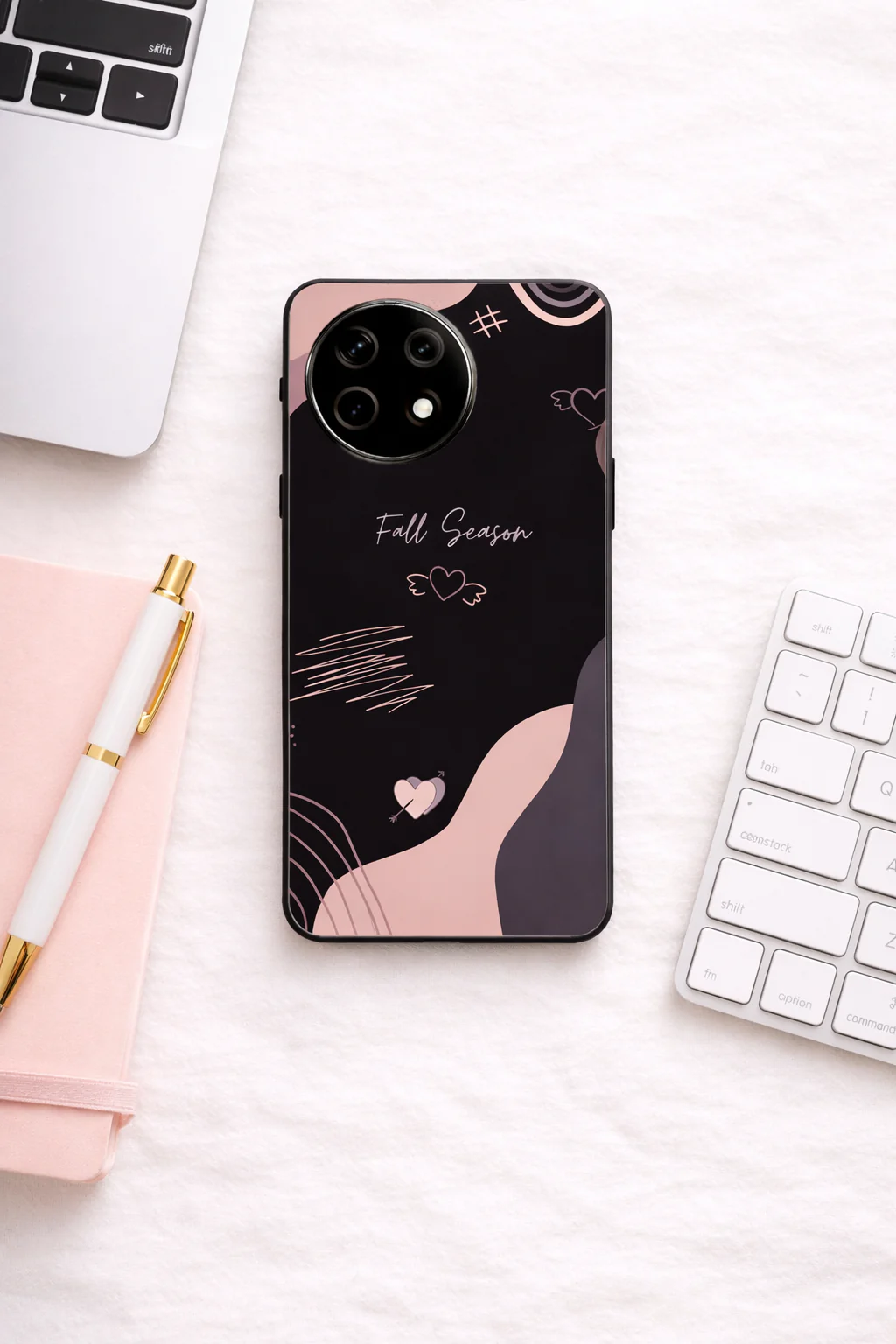 Autumn Heart Premium Glass Back Cover For One Plus 13, 12, 11, 10, Nord Series - Image 4