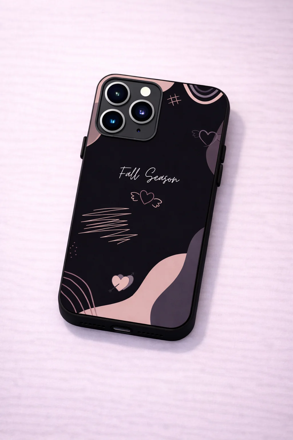 Autumn Hearts Premium Glass Back Cover For iPhone 11-17 Models - Image 9