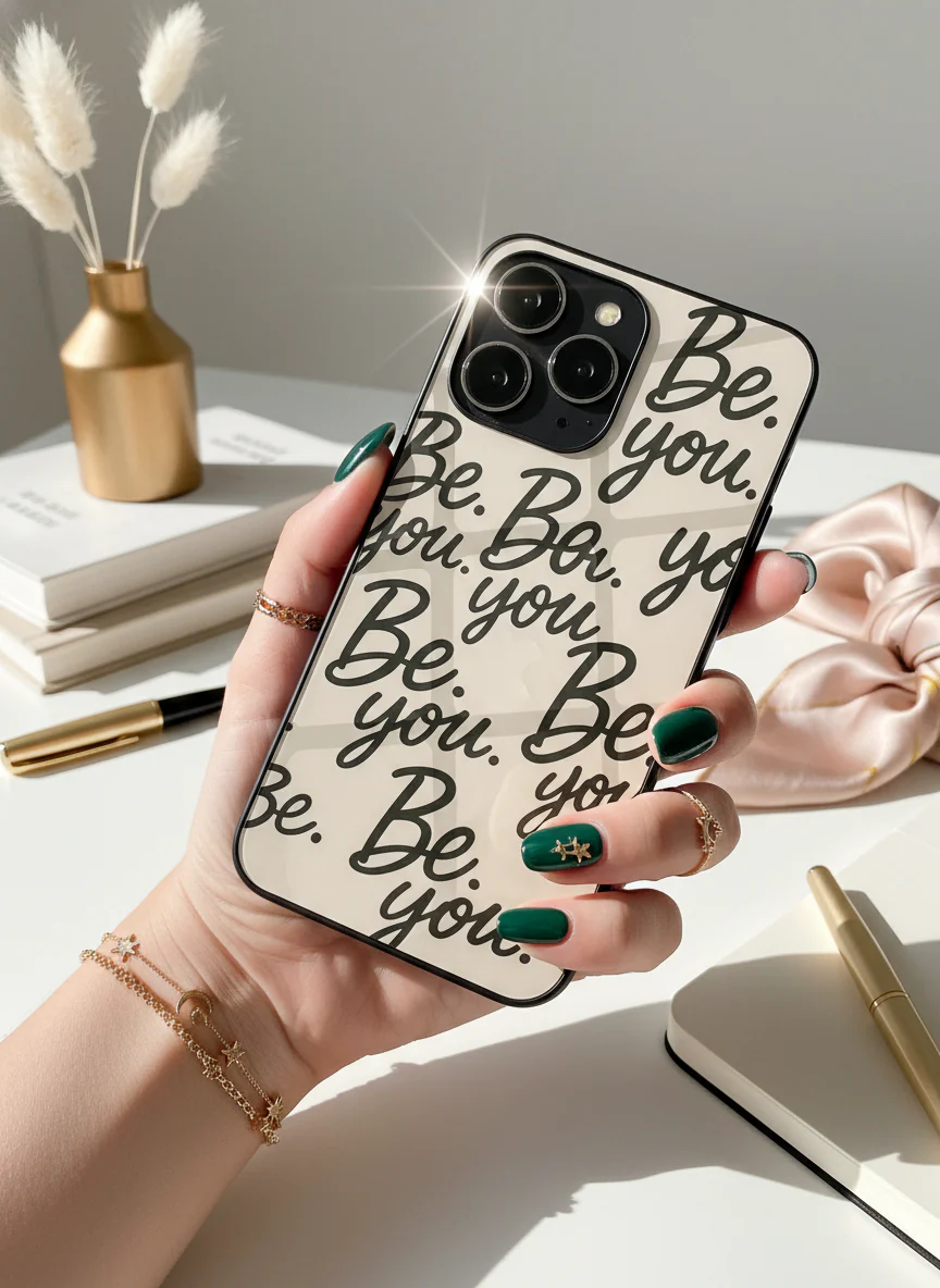 Be-You Premium Glass Back Cover For iPhone 11-17 Models