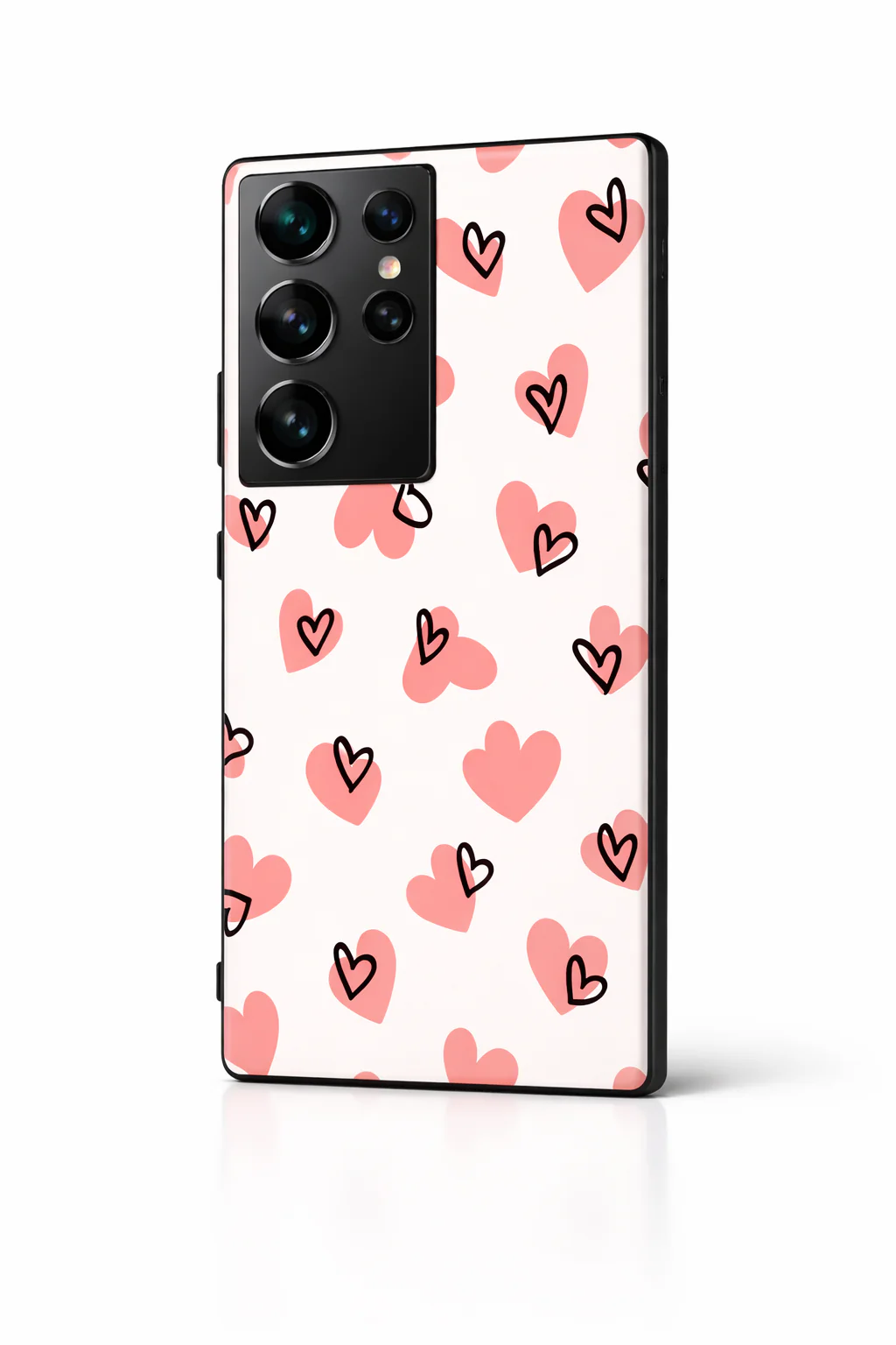 Benji Hearts Premium Glass Back Cover For Galaxy S, A, M & F Series - Image 9
