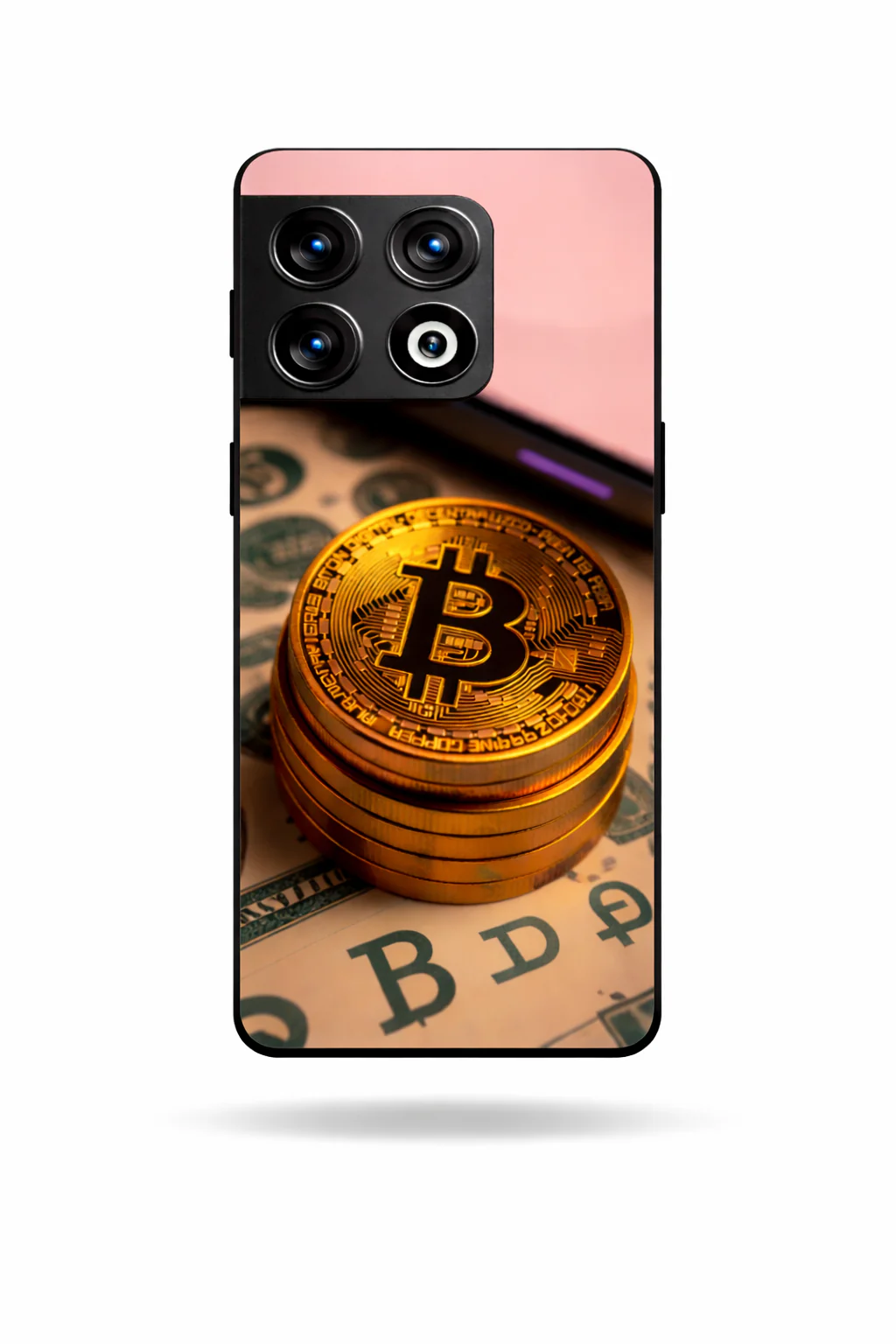 Bitcoin Blaze Premium Glass Back Cover For One Plus 13, 12, 11, 10, Nord Series - Image 3