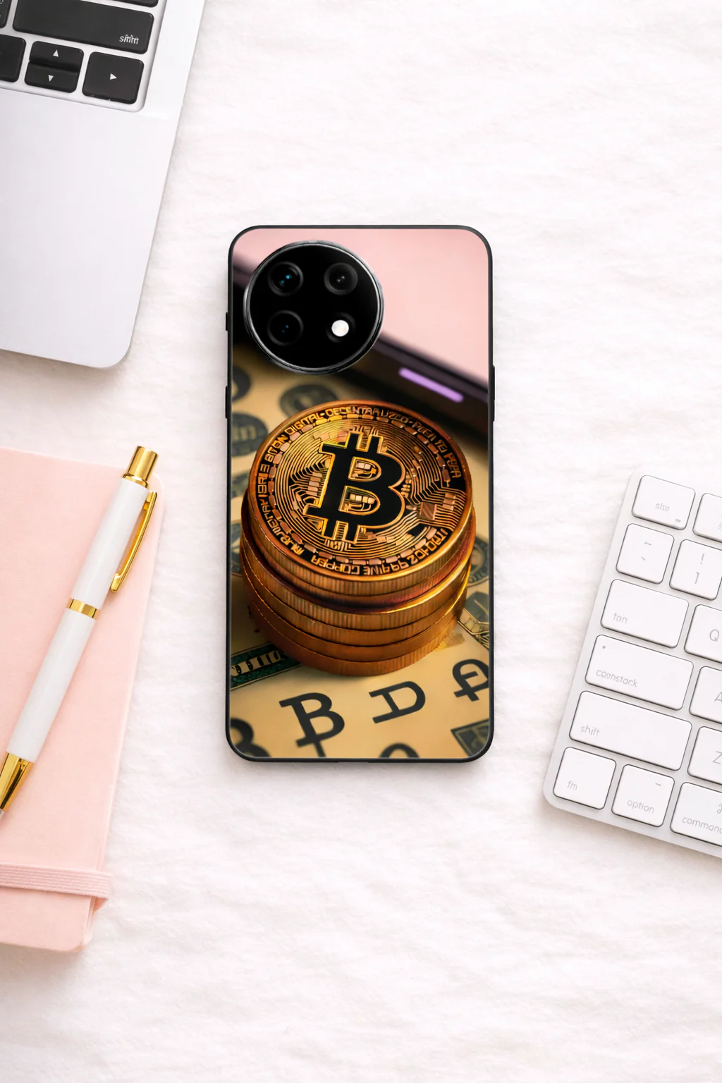 Bitcoin Blaze Premium Glass Back Cover For One Plus 13, 12, 11, 10, Nord Series - Image 4