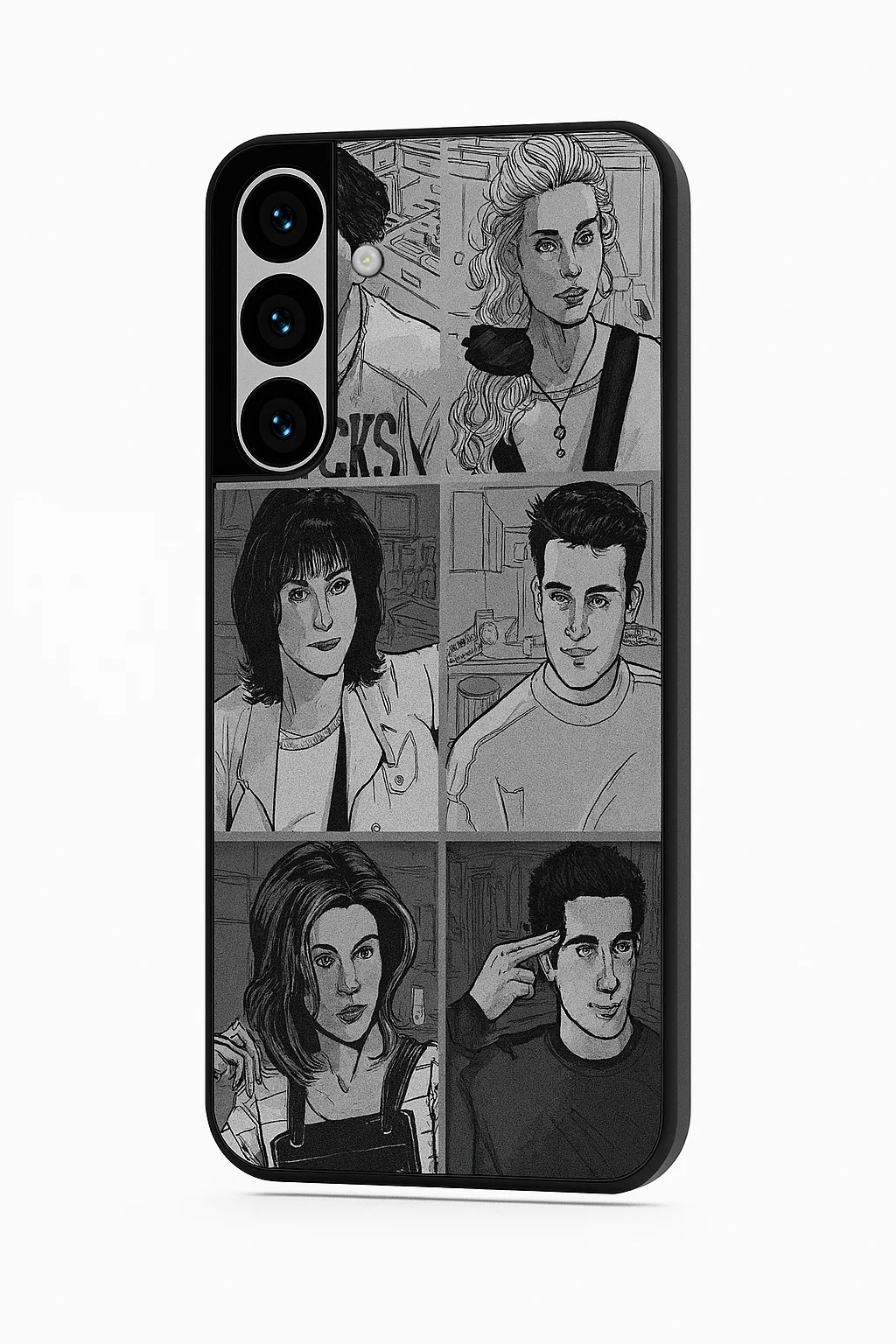 FRIENDS Black & Frame Premium Glass Back Cover For Galaxy S, A, M & F Series - Image 7