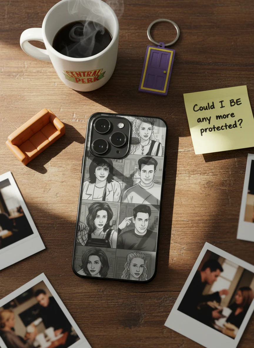 FRIENDS Black & Frame Premium Glass Back Cover For iPhone 11-17 Models - Image 14