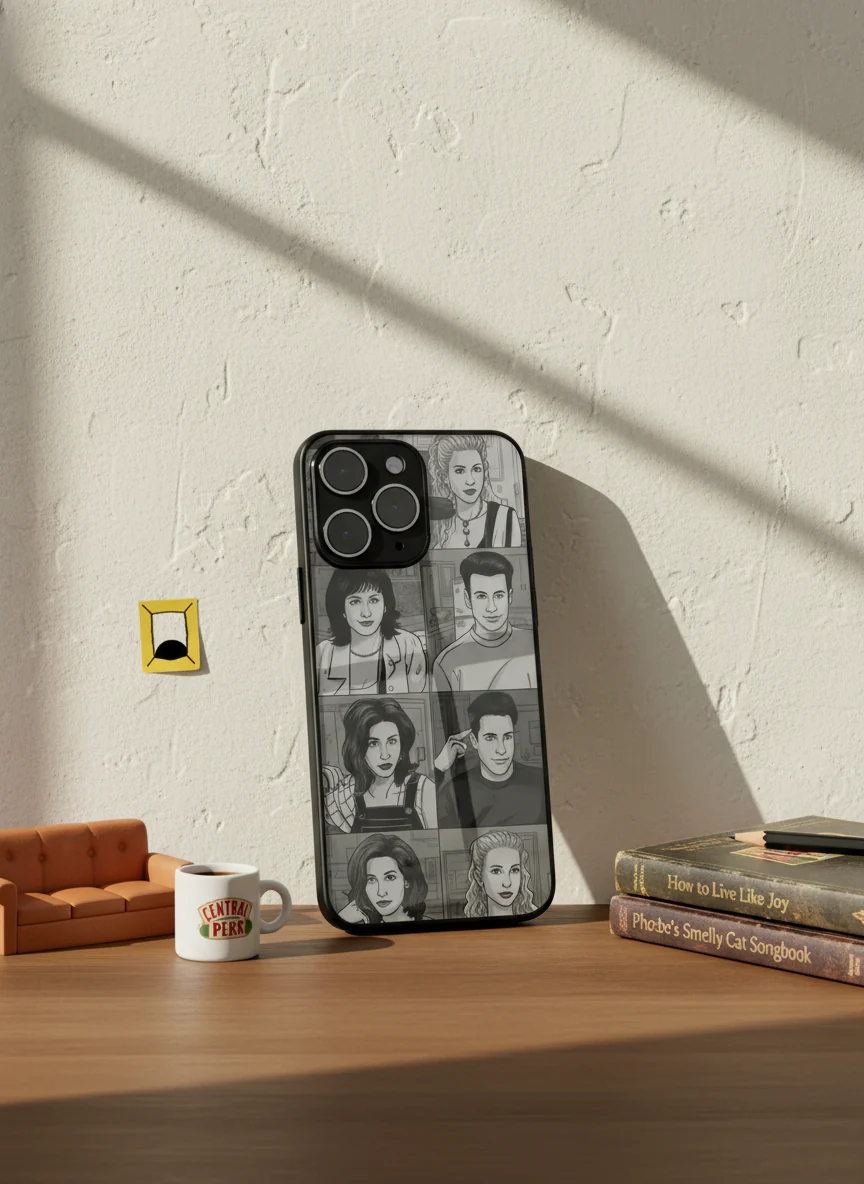 FRIENDS Black & Frame Premium Glass Back Cover For iPhone 11-17 Models - Image 9