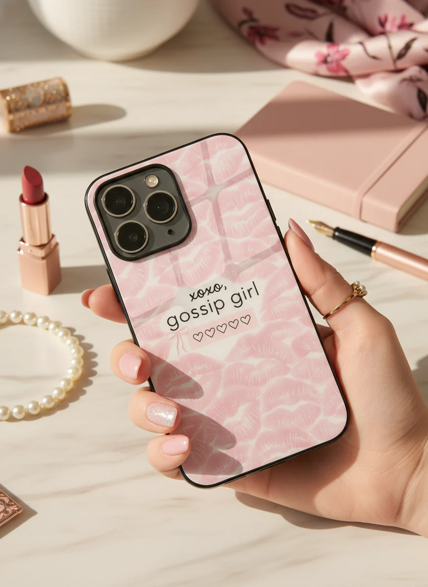 GOSSIP GIRL Blair’s Secret Premium Glass Back Cover For iPhone 11-17 Models
