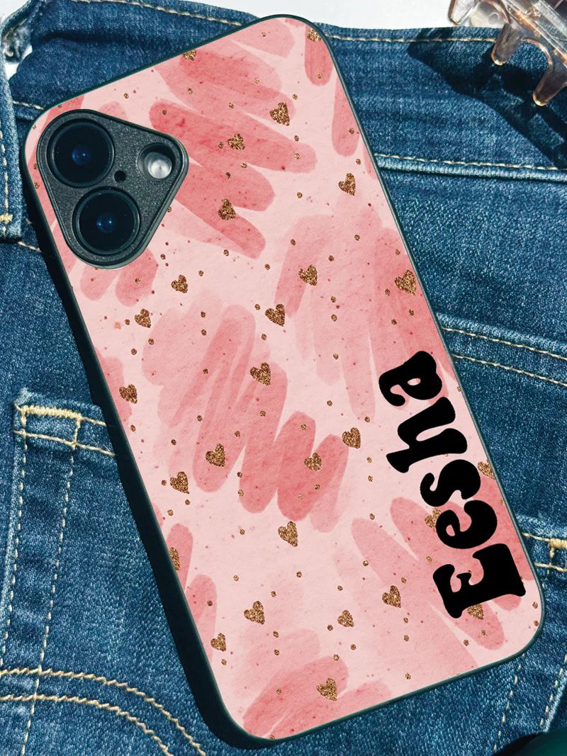Blush Aura Personalised Name Premium Glass Back Cover For iPhone 11-17 Models - Image 4