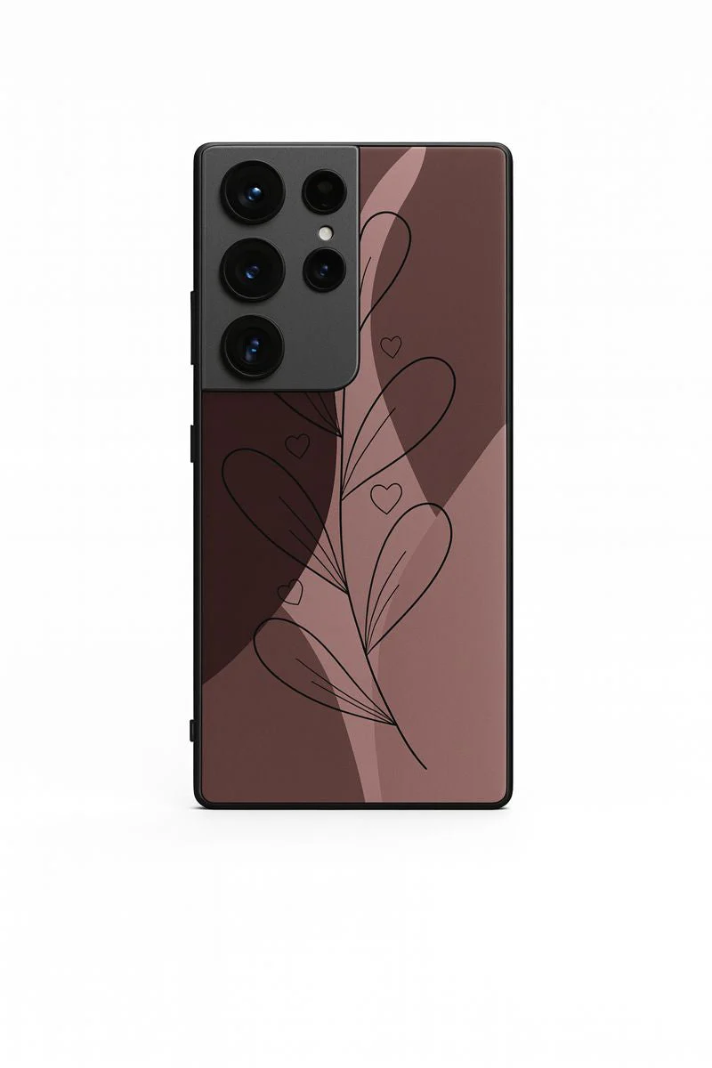 Blushing Petals Premium Glass Back Cover For Galaxy S, A, M & F Series
