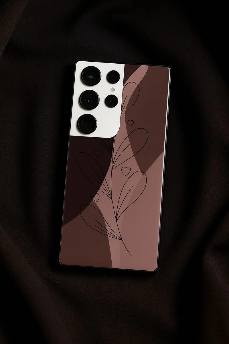 Blushing Petals Premium Glass Back Cover For Galaxy S, A, M & F Series - Image 5