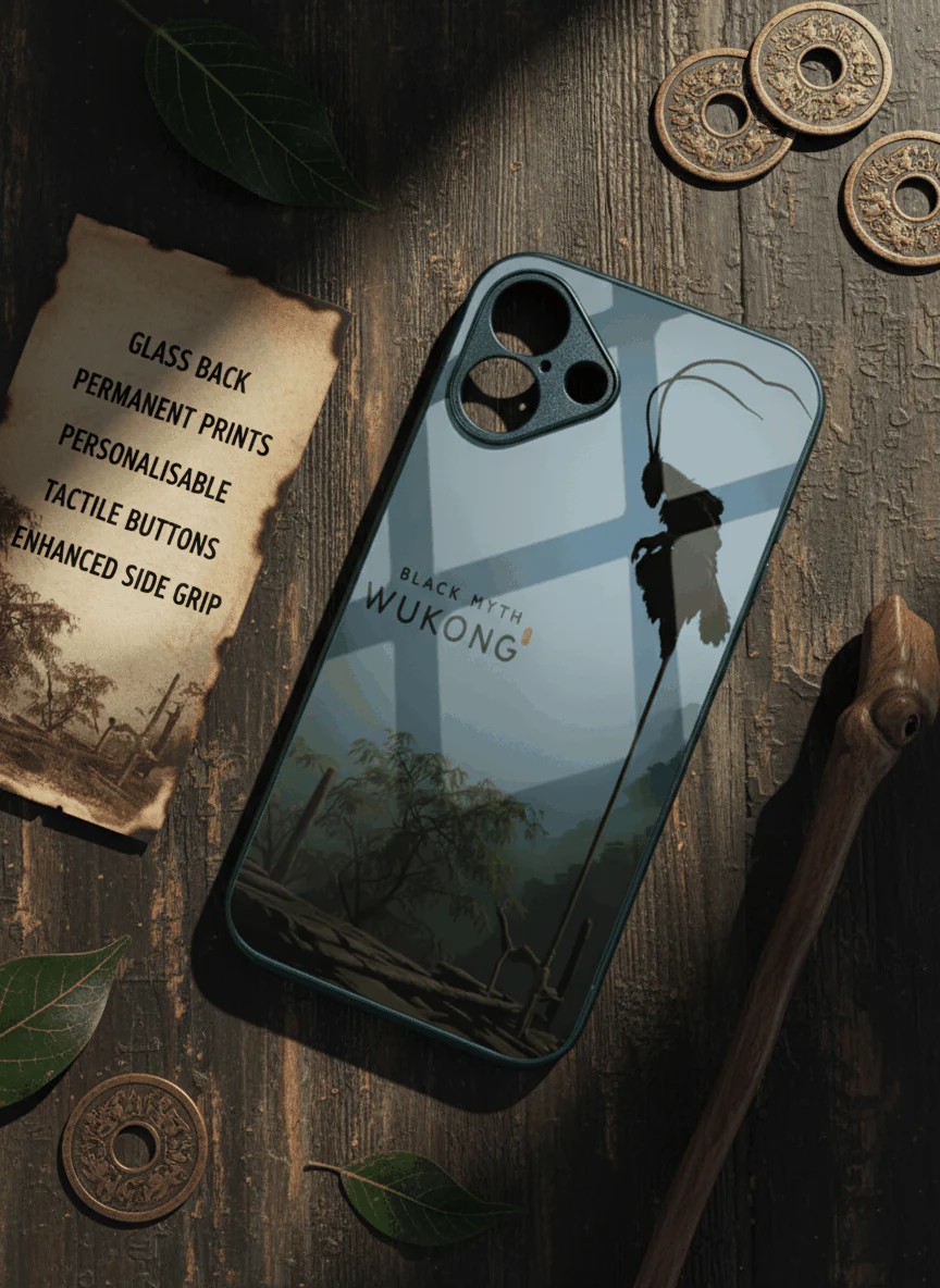 BMW -Black Myth Wukong Premium Glass Back Cover iPhone 11-17 Models - Image 3