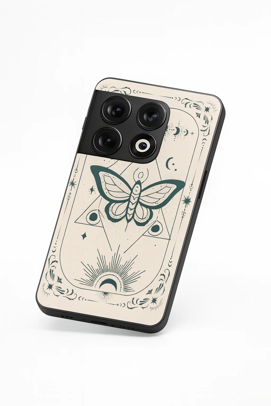 Boho Butterfly Glass Back Cover For One Plus 13, 12, 11, 10, Nord Series