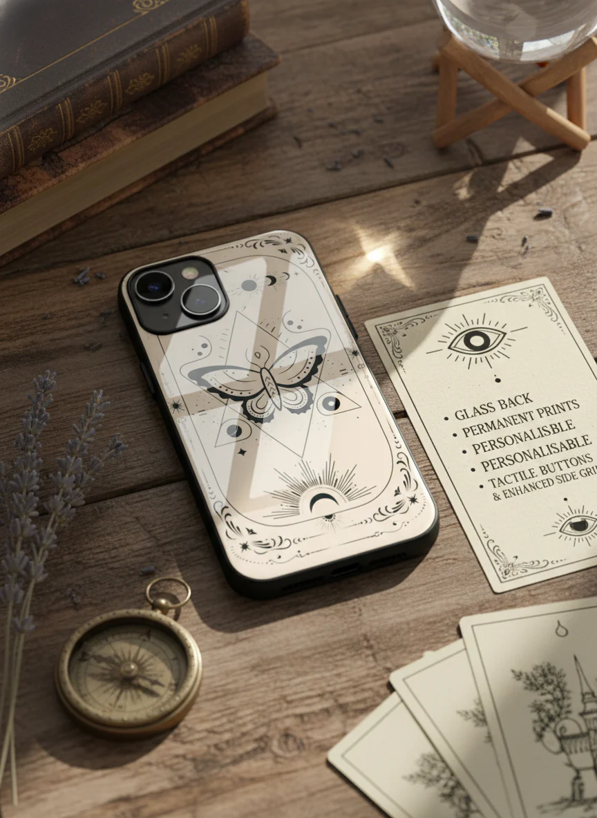 Boho Butterfly Premium Glass Back Cover For iPhone 11-17 Models - Image 8