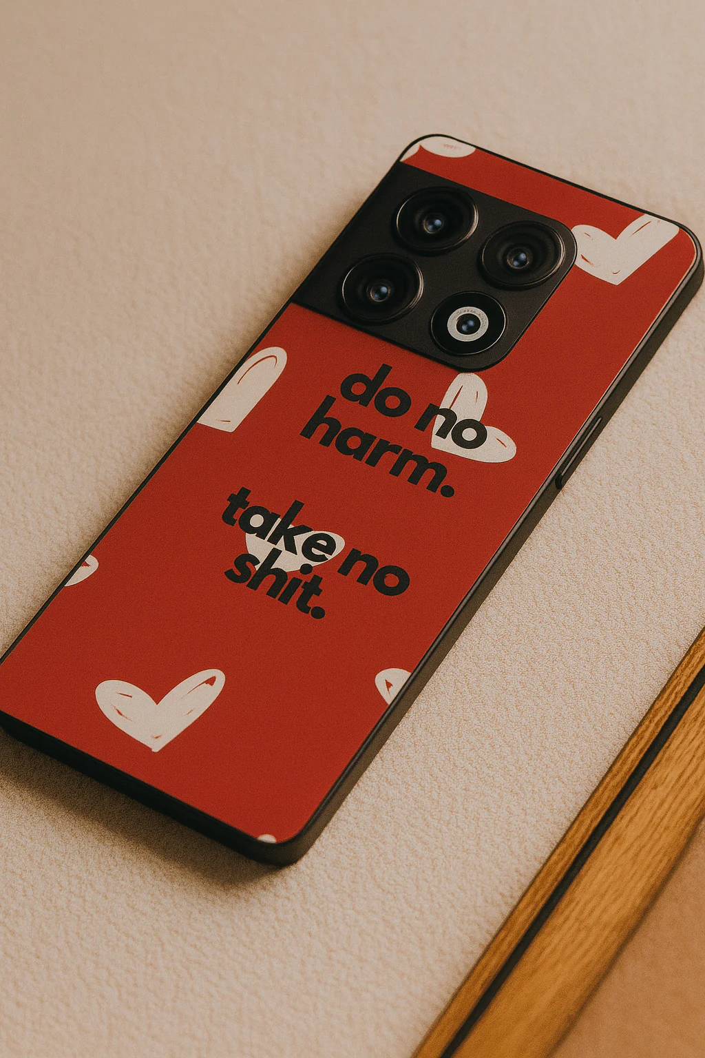 Bold Heart Premium Glass Back Cover For One Plus 13, 12, 11, 10, Nord Series - Image 4