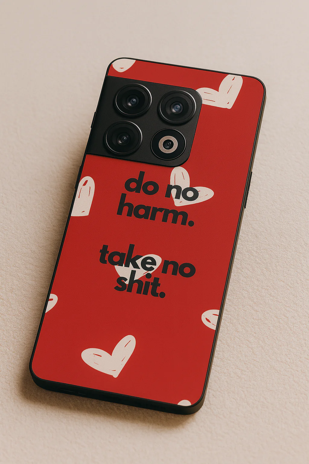Bold Heart Premium Glass Back Cover For One Plus 13, 12, 11, 10, Nord Series - Image 5