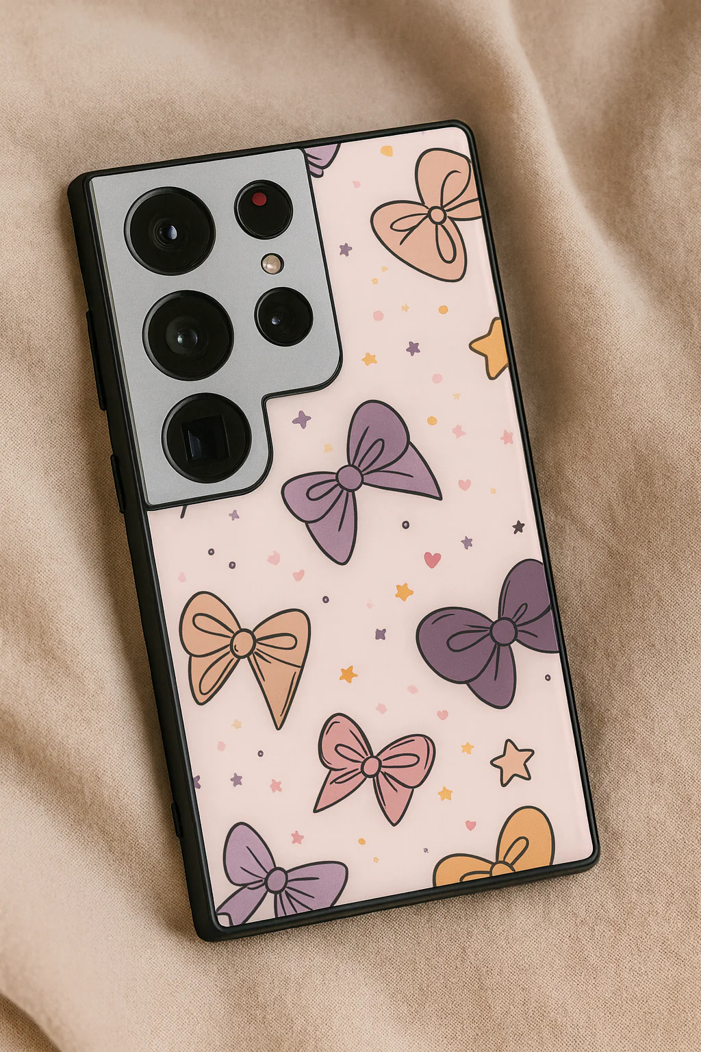 Bow Babe Premium Glass Back Cover For Galaxy S, A, M & F Series - Image 2