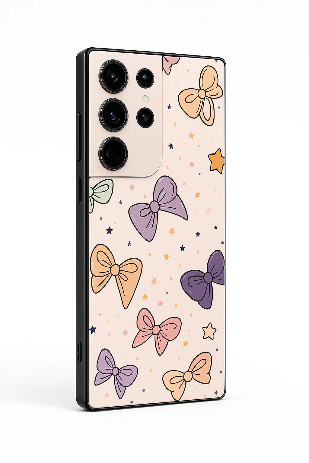 Bow Babe Premium Glass Back Cover For Galaxy S, A, M & F Series - Image 3