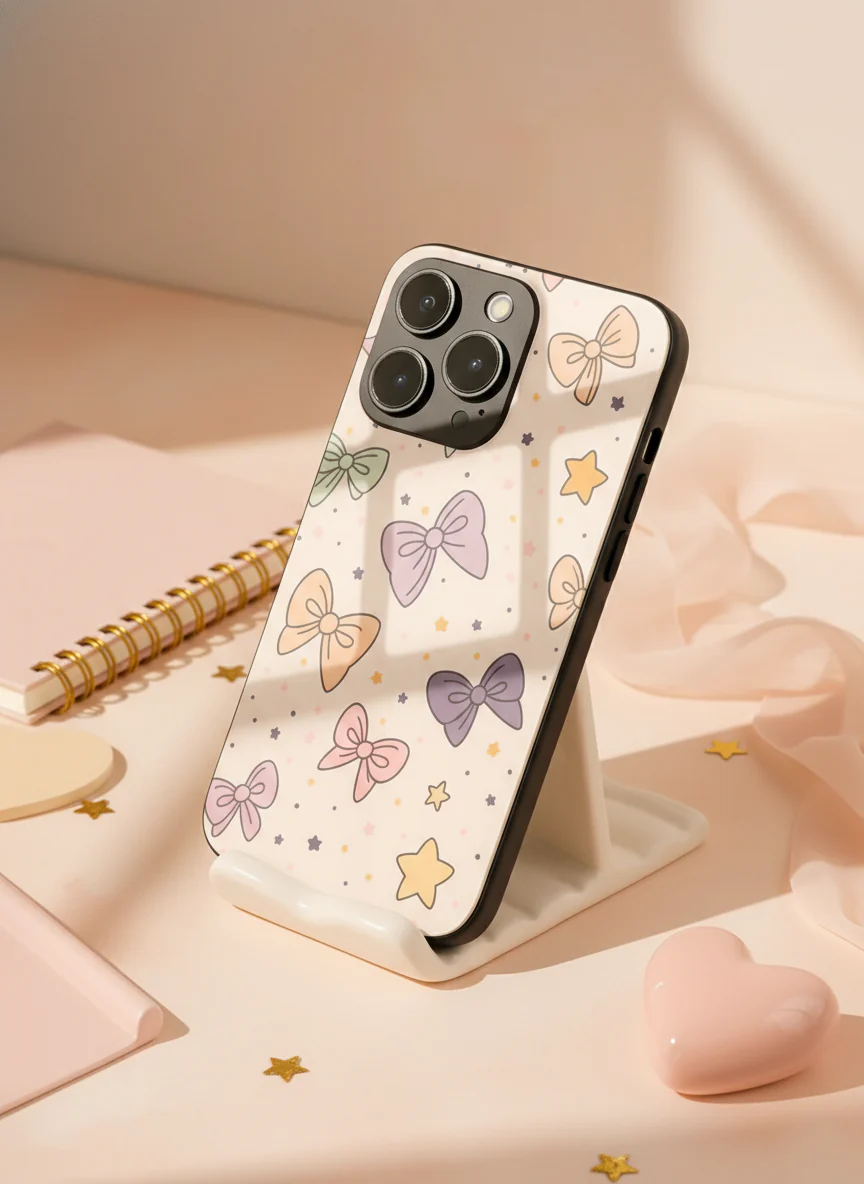 Bow Babe Premium Glass Back Cover For iPhone 11-17 Models - Image 10