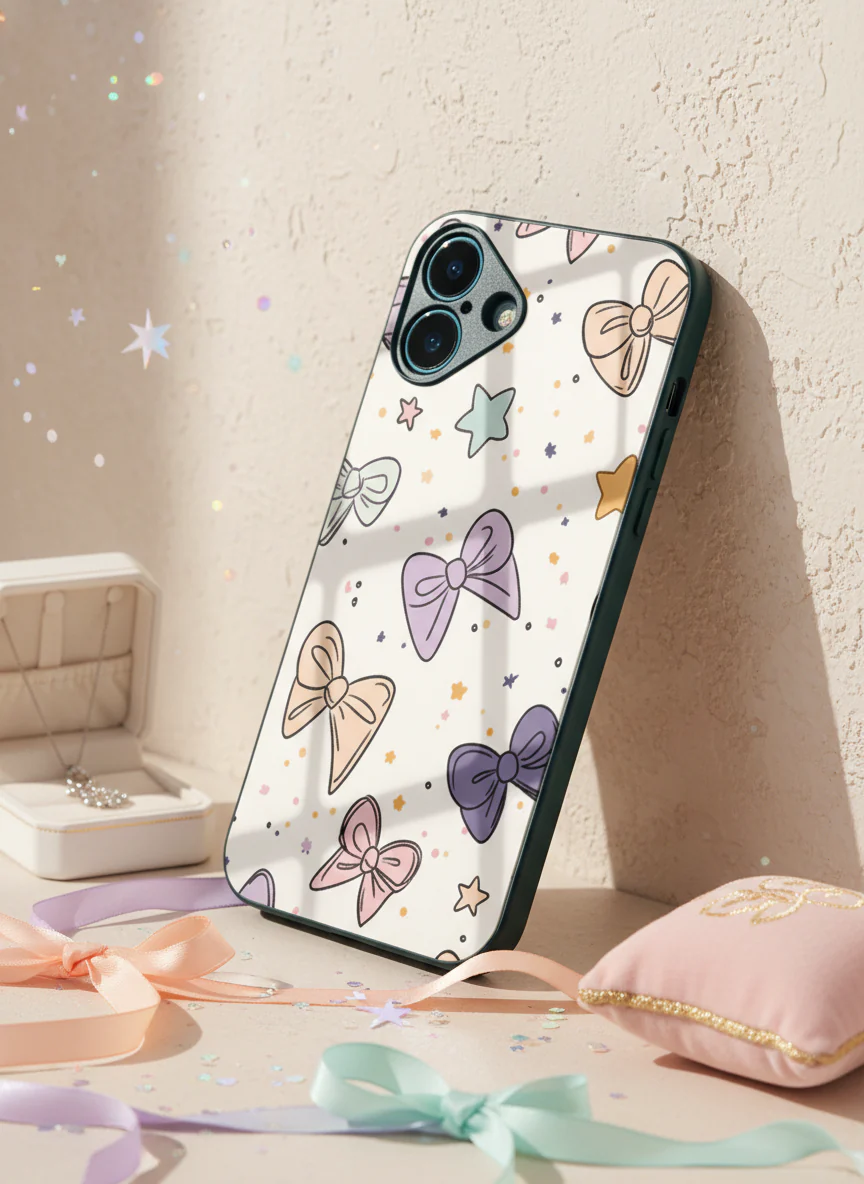 Bow Babe Premium Glass Back Cover For iPhone 11-17 Models - Image 11
