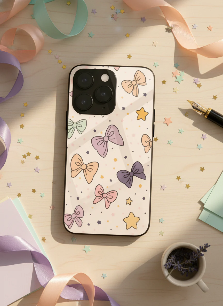 Bow Babe Premium Glass Back Cover For iPhone 11-17 Models - Image 12