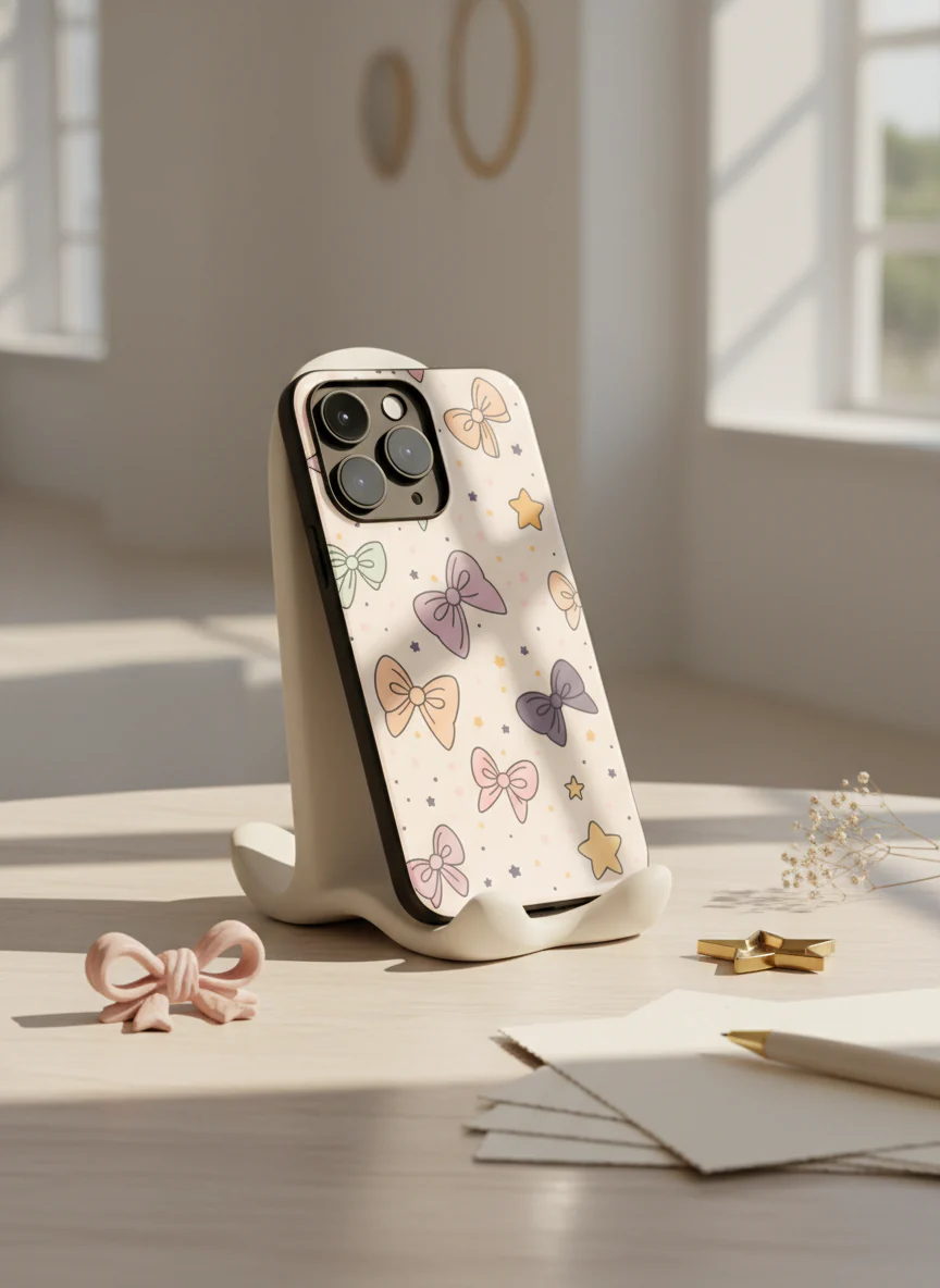 Bow Babe Premium Glass Back Cover For iPhone 11-17 Models - Image 3