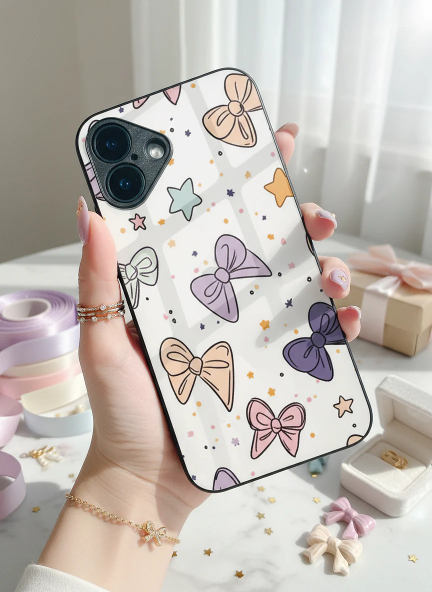 Bow Babe Premium Glass Back Cover For iPhone 11-17 Models - Image 4