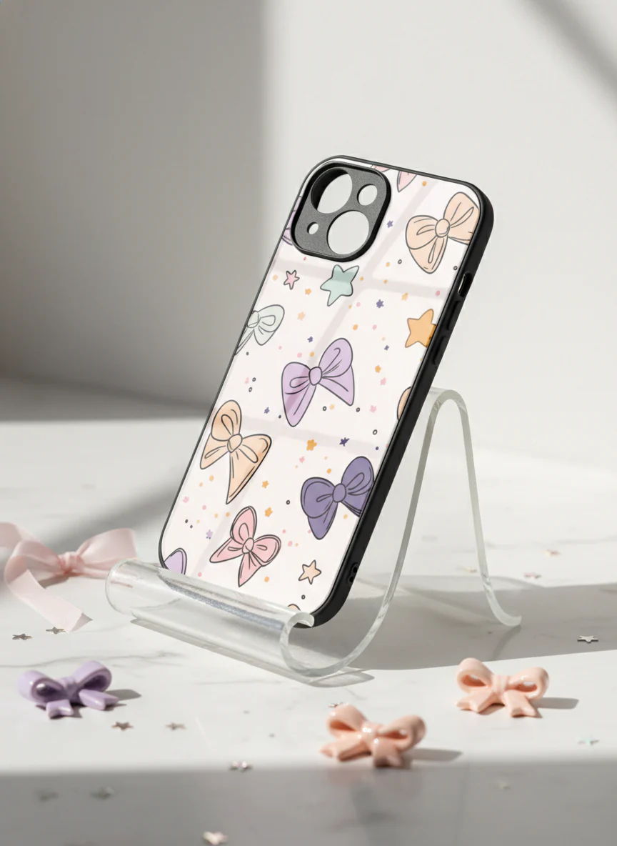 Bow Babe Premium Glass Back Cover For iPhone 11-17 Models - Image 6