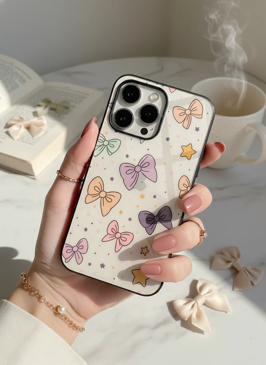 Bow Babe Premium Glass Back Cover For iPhone 11-17 Models - Image 7