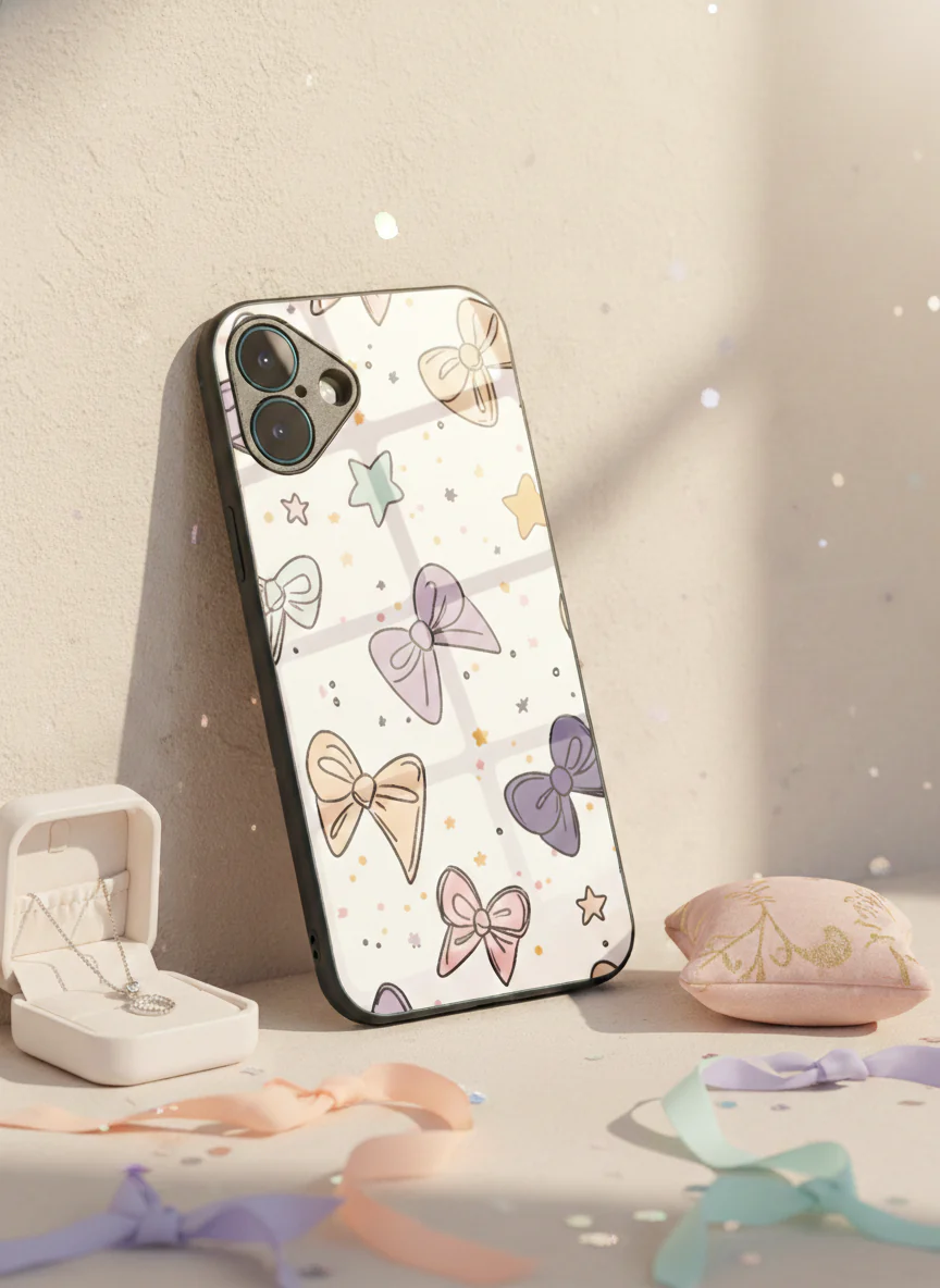 Bow Babe Premium Glass Back Cover For iPhone 11-17 Models - Image 8