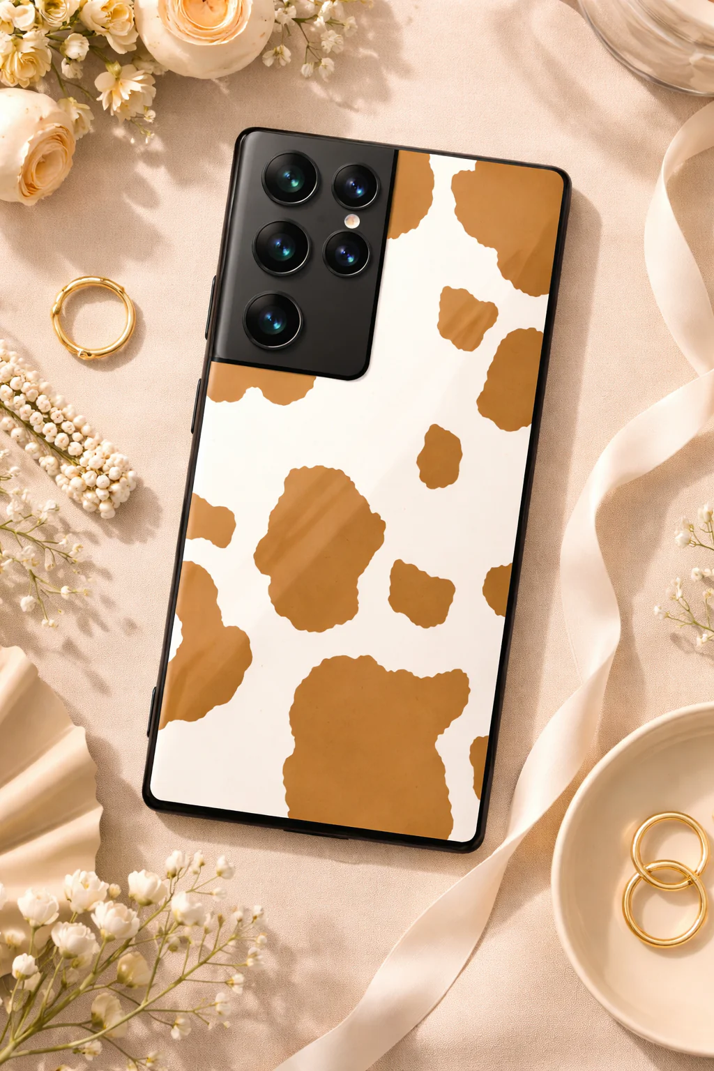 Cafe Spots Premium Glass Back Cover For Galaxy S, A, M & F Series