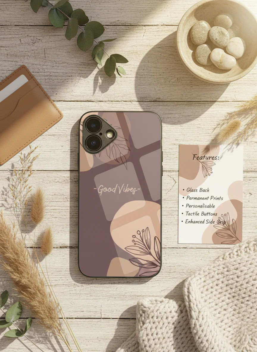 Calm Aura Premium Glass Back Cover For iPhone 11-17 Models - Image 14