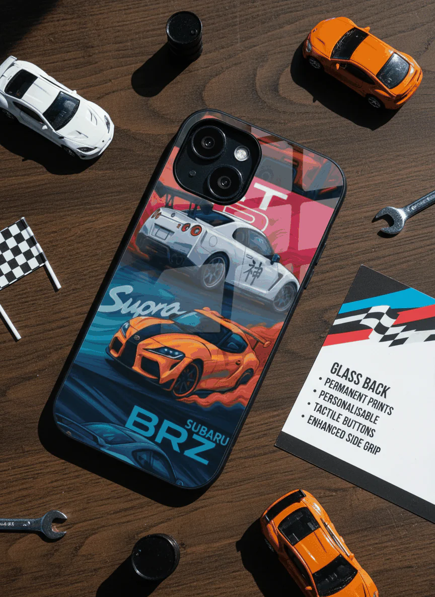Car Lover Premium Glass Back Cover For iPhone 11-17 Models - Image 11