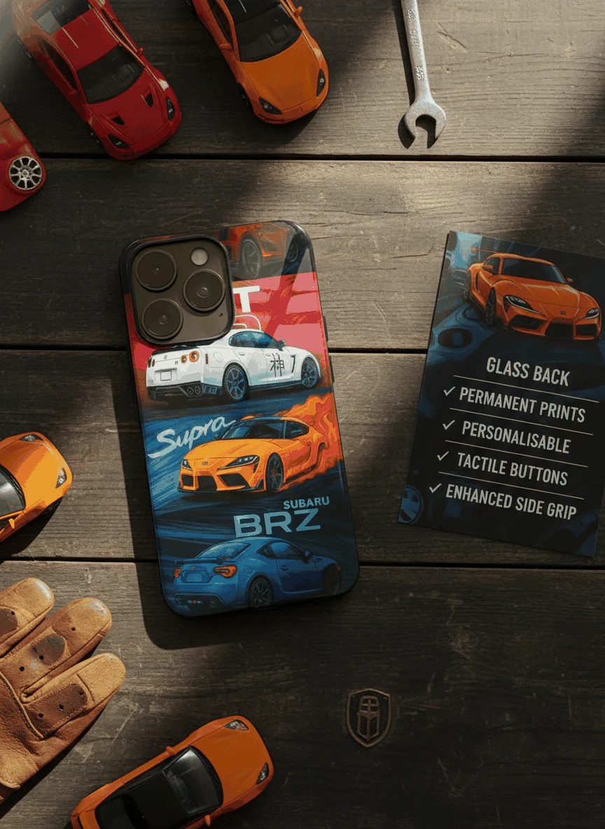 Car Lover Premium Glass Back Cover For iPhone 11-17 Models - Image 12