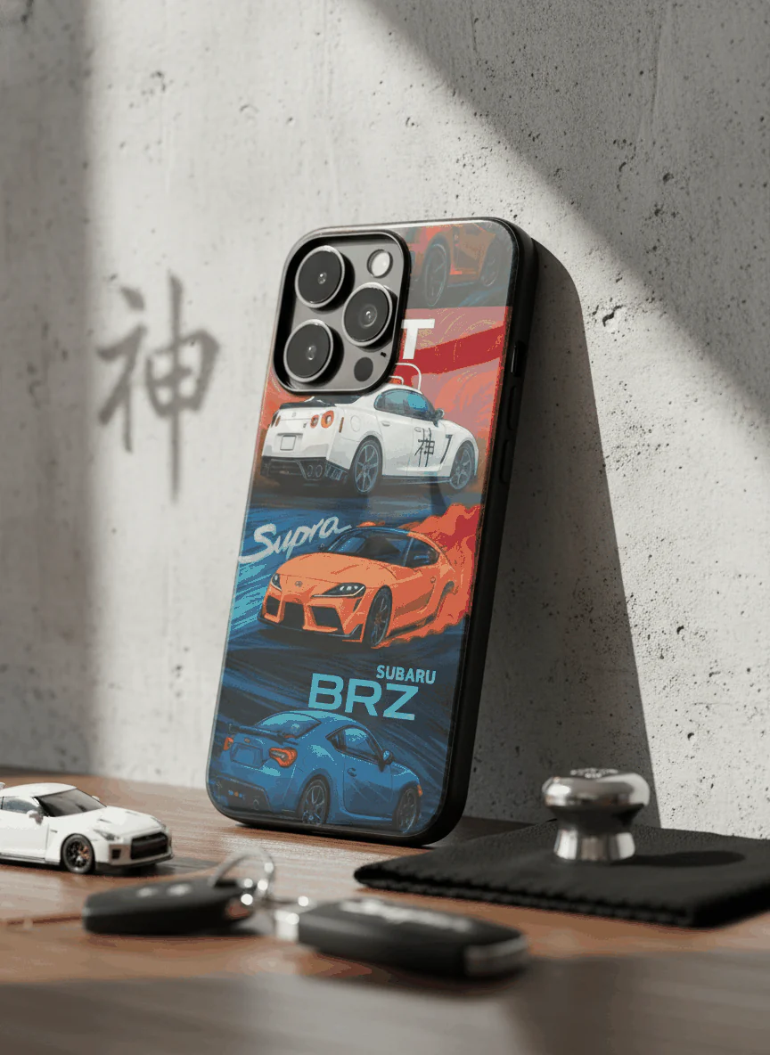 Car Lover Premium Glass Back Cover For iPhone 11-17 Models - Image 3
