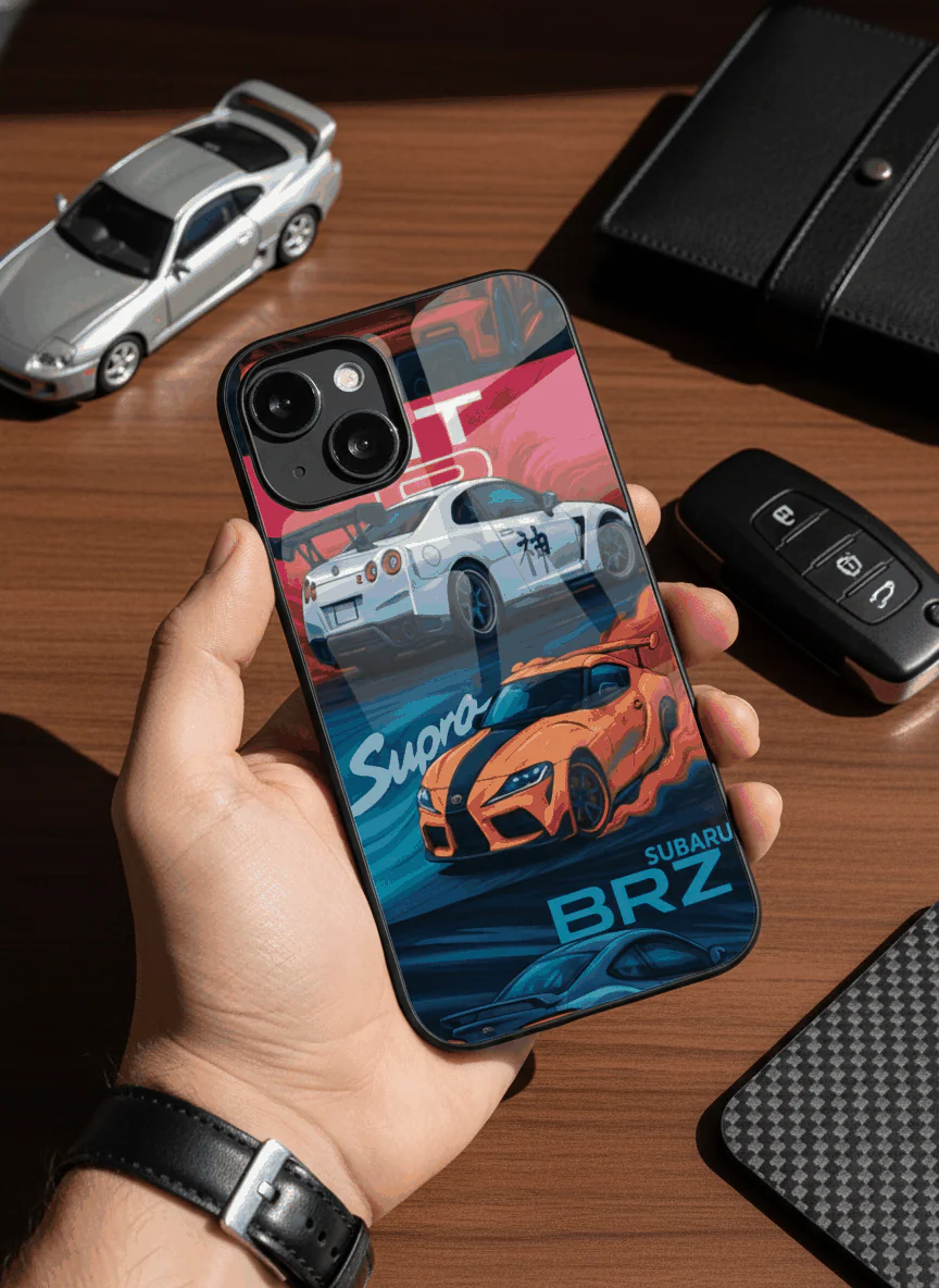 Car Lover Premium Glass Back Cover For iPhone 11-17 Models - Image 4