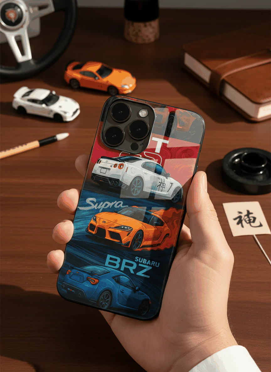 Car Lover Premium Glass Back Cover For iPhone 11-17 Models - Image 6