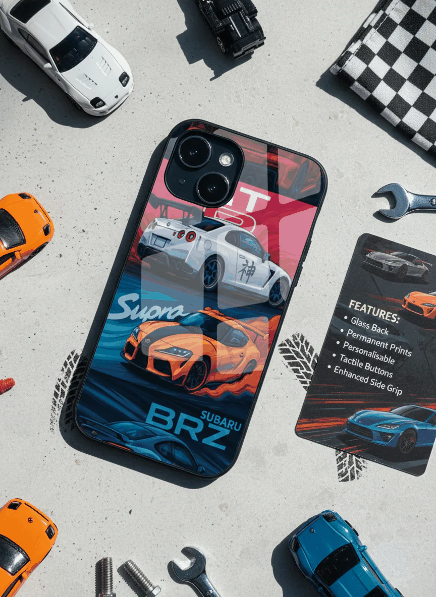Car Lover Premium Glass Back Cover For iPhone 11-17 Models - Image 7