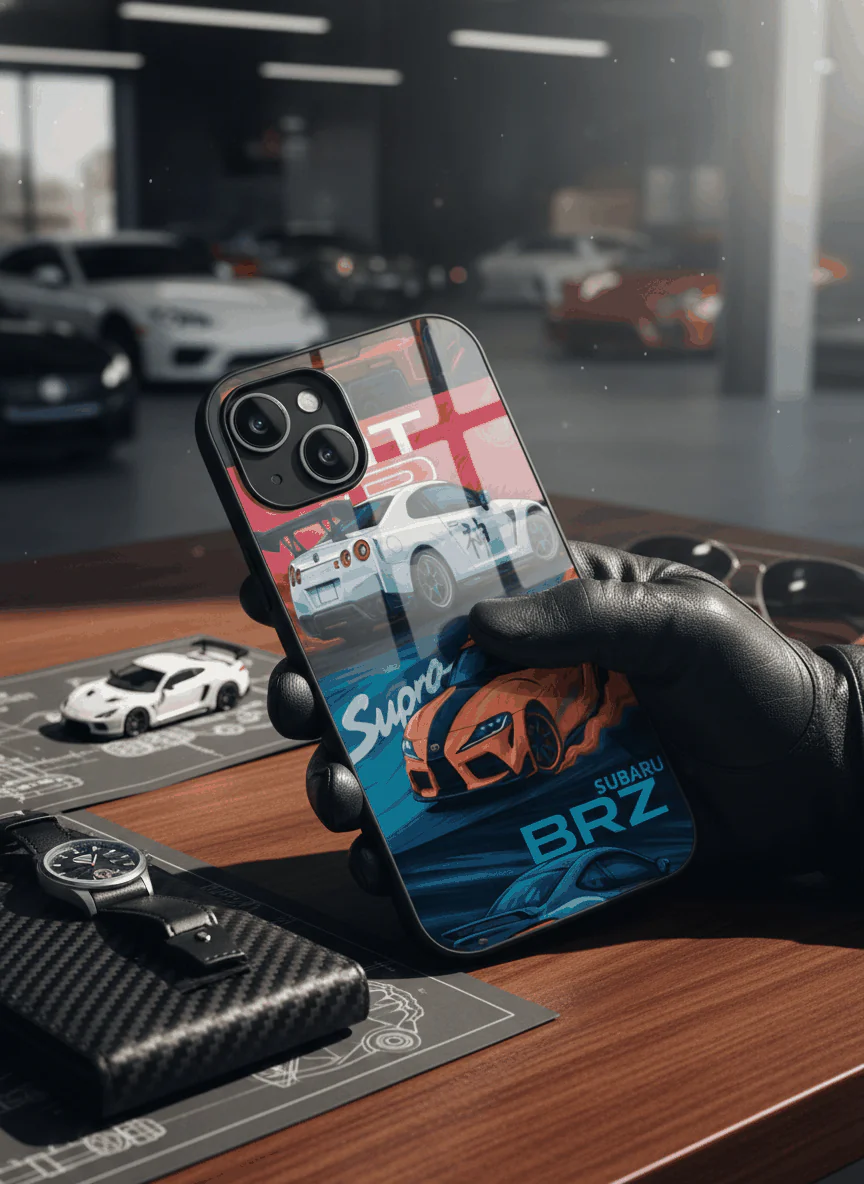 Car Lover Premium Glass Back Cover For iPhone 11-17 Models - Image 9