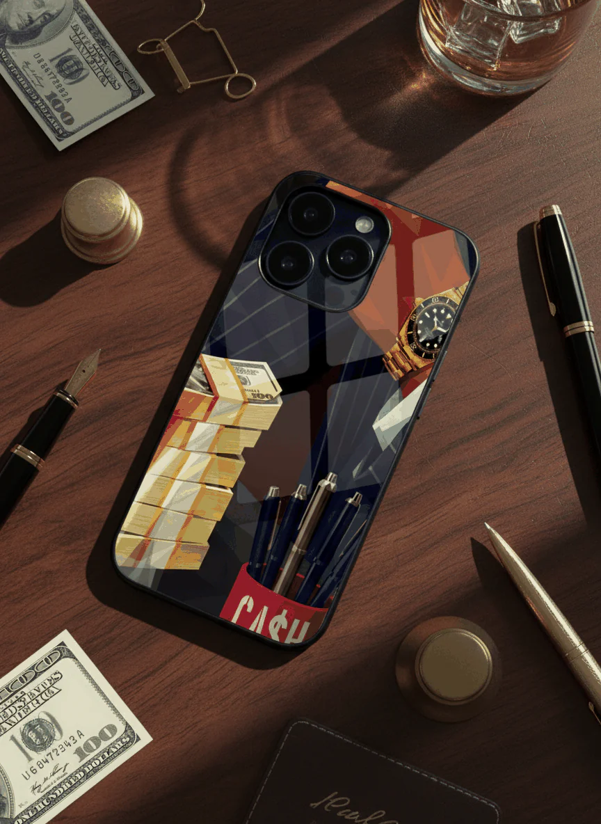 Cash Empire Premium Glass Back Cover For iPhone 11-17 Models