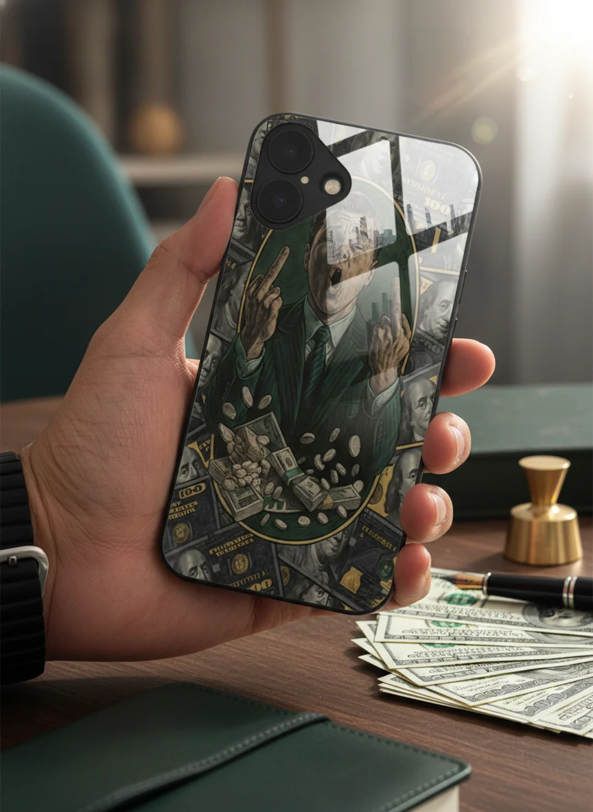 Cash Over Premium Glass Back Cover For iPhone 11-17 Models - Image 3